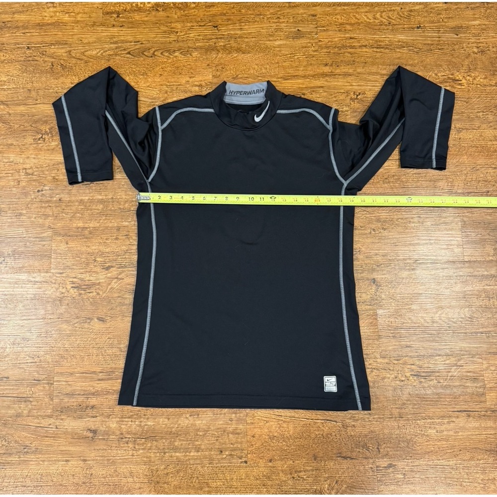Nike Pro Combat Hyperwarm Fitted Mock Neck Swoosh Logo Thermal T Shirt Men's L - Picture 9 of 10